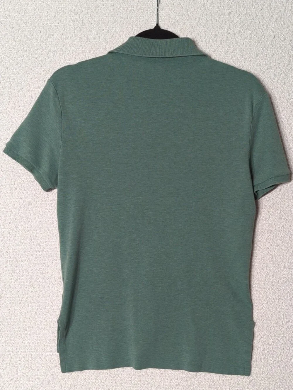 Polo by Ralph Lauren Heathered Green Short Sleeve Polo with Purple Logo